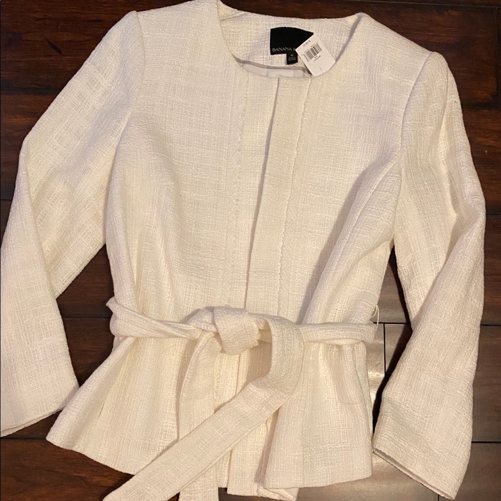 Banana Republic textured white Jacket